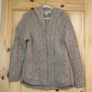 Aran Irish Merino Wool Unisex Sweater M